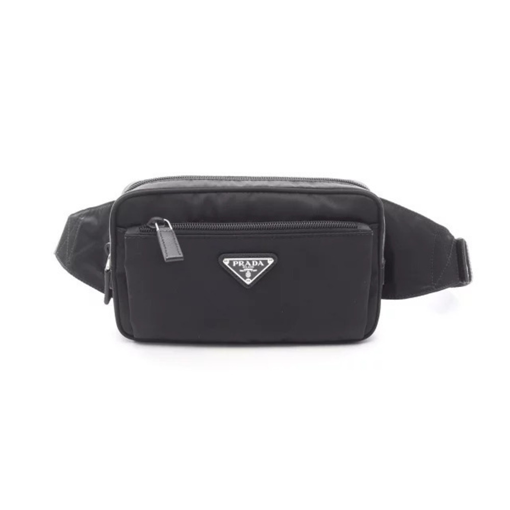Prada Re Waist Bag Body Saffiano Leather Black